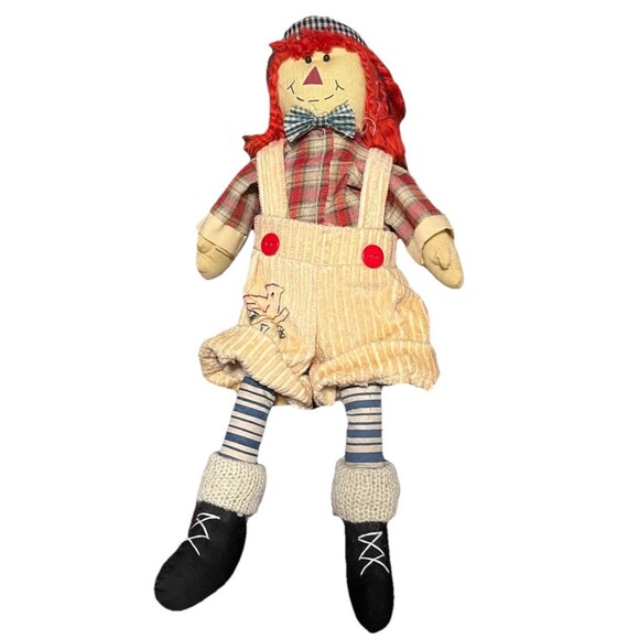 VTG 80s Creative Designs Raggedy Andy Weighted Rag Doll Fall Shelf Decor Gift - Picture 3 of 14